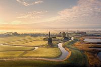Mill in beautiful North Dutch landscape