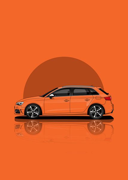 Art Car Audi RS3 orange by D.Crativeart