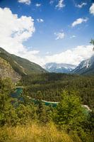 View mountains and lake Biberwier Austria