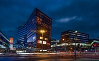 Le centre ville d'Almere en soirée