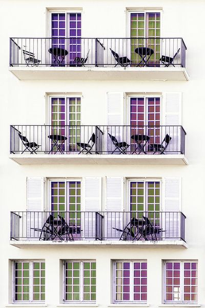 Facade with balconies by Hanneke Luit