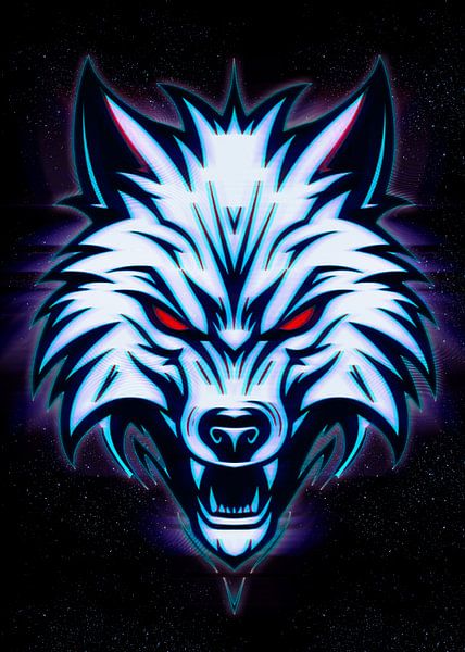 un loup aux yeux rouges par irvan halim