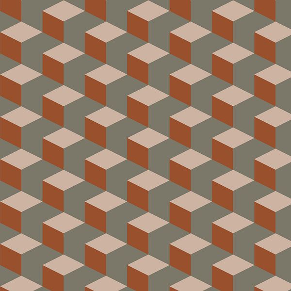 Motif géométrique rétro des années 70 n° 10 par Dina Dankers