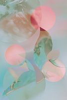 Abstracte collage in pasteltinten