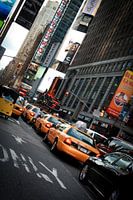 Gele taxi's op straat in New York