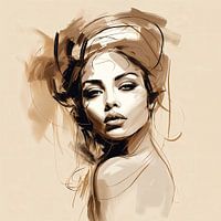 Dessin au trait femme