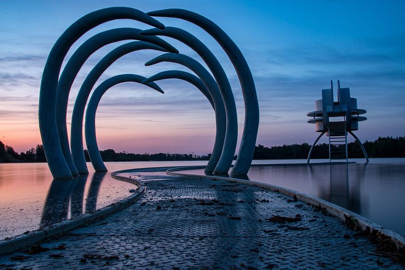 Ligne du temps avec de belles couleurs avant le lever du soleil par Daniëlle Langelaar Photography