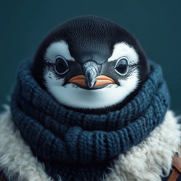 Piguin habillé pour l'hiver par Ton Kuijpers