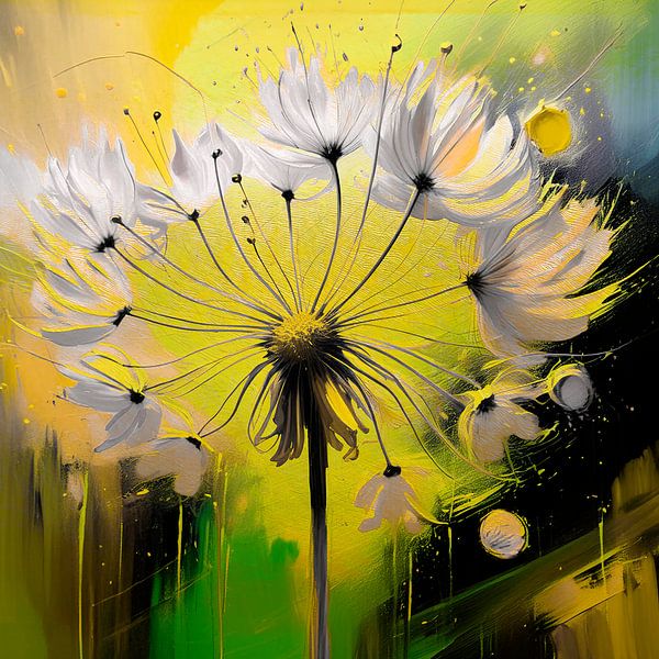 Abstrakte Pusteblume mit Flaum von Studio Pieternel