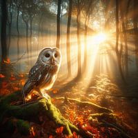 Schleiereule im Wald