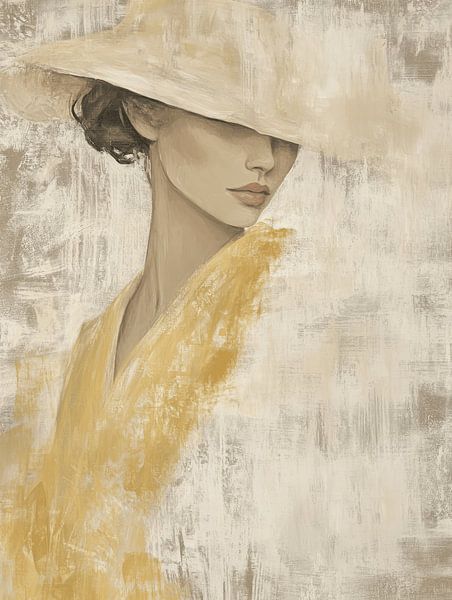 Modernes abstraktes Porträt von Carla Van Iersel