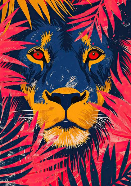 Lion Poster Print par Niklas Maximilian