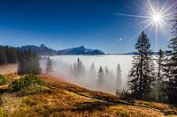 Above the clouds the sun shines