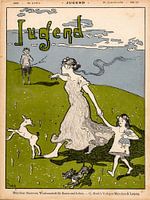 Jugendstil Couverture de magazine vintage Jugend 22 avril 1899