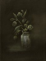 Nature morte avec Églantine puante, Helleborus foetidus