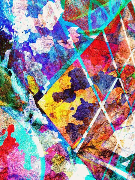 Modernes, abstraktes digitales Kunstwerk - Wenn die Antworten uns entgehen (links) von Art By Dominic