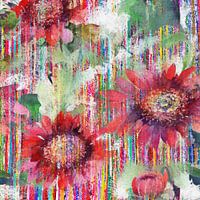 FLOWERS ON TEXTILE