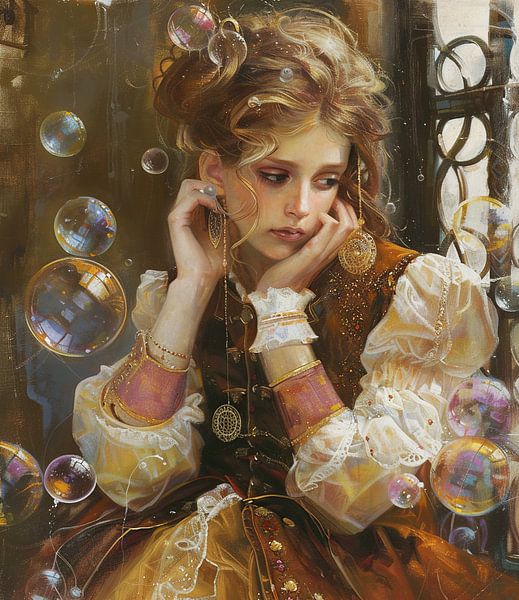Reflections in Thoughtful Bubbles by Abstract Painting