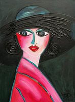 Abstract portrait of Margot with the hat - Kees van Dongen