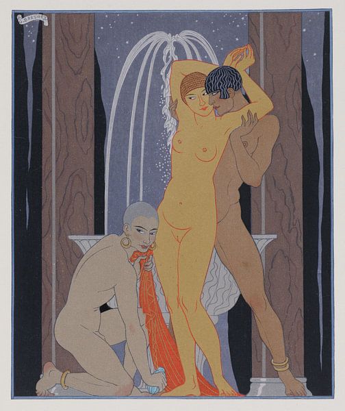 Clodia in Begleitung ihres Bruders, George Barbier von Meisterhafte Meister