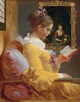 Lezend meisje, Jean-Honoré Fragonard - Gerard Dou
