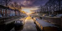 Coucher de soleil Noorderhaven, Groningue