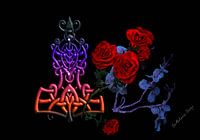 3d-Illustrationen. Der Hintergrund ist schwarz.