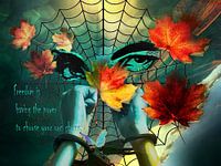 Freiheitskette Person im Netz gefangen