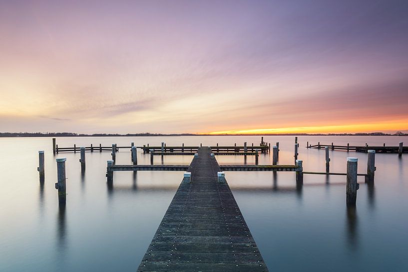 Sunset Oldambtmeer Blauwestad by Rick Goede