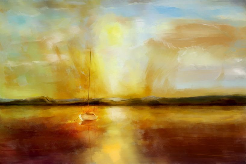 Verankert für die Nacht von Jan Brons