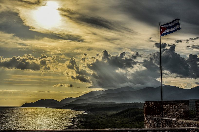 Start of the sunset in Santiago de Cuba, Cuba by Michelle van den Boom