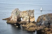 Landscape rocks and ocean in Brittany