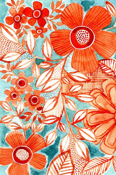 Aqua Botanical Garden by Susan Black by The Artcircle