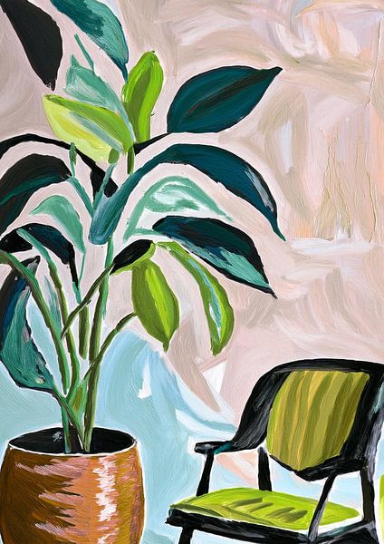 Still life plant with chair by Lianne Louise