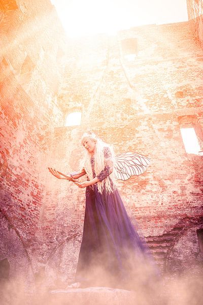 Elf in Ruine mit Schwert von Kaylee Verschure