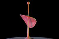 Vallende/botsende verfdruppel