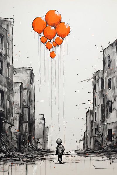 Balloons Street Art by Eye catching paintings