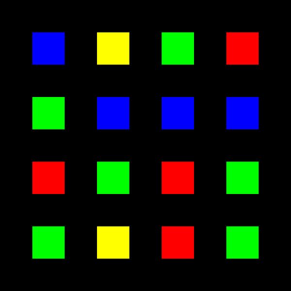Nested | Center | 04x04 | N=01 | Random #01 | RGBY by Gerhard Haberern