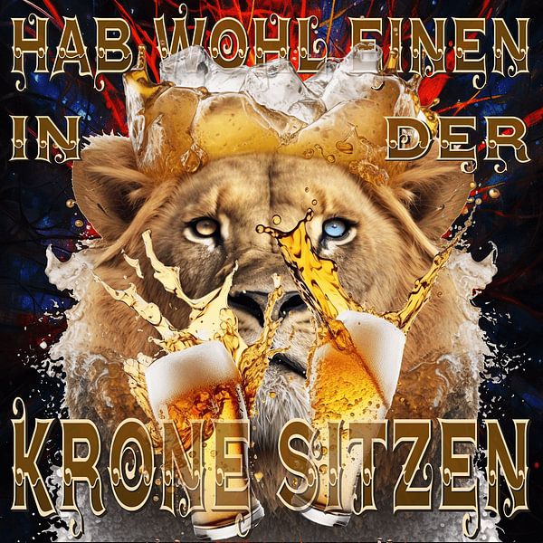 Royal humor - Funny canvas print for beer lovers | Adler &amp; Co. by ADLER & Co / Caj Kessler