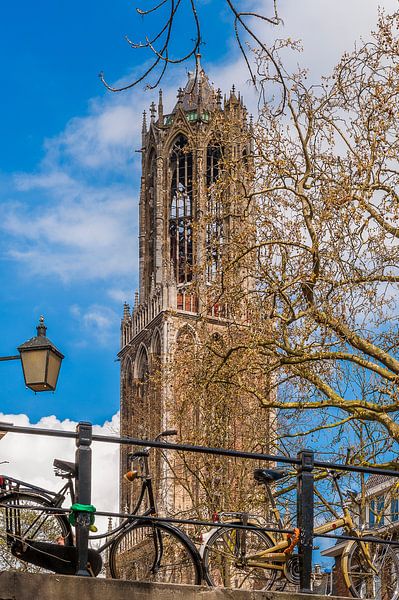 Oudegracht mit Blick auf den Domturm, Utrecht von Martien Janssen