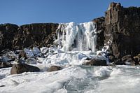 Waterfall in Þingvellir Oxararfoss