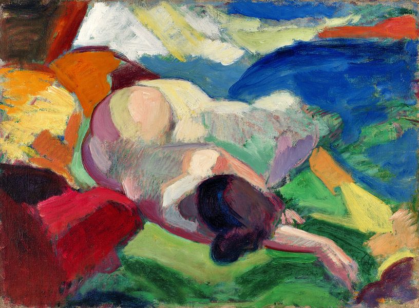 Nude reclining model, Carl Newman (1915-1916) by Atelier Liesjes