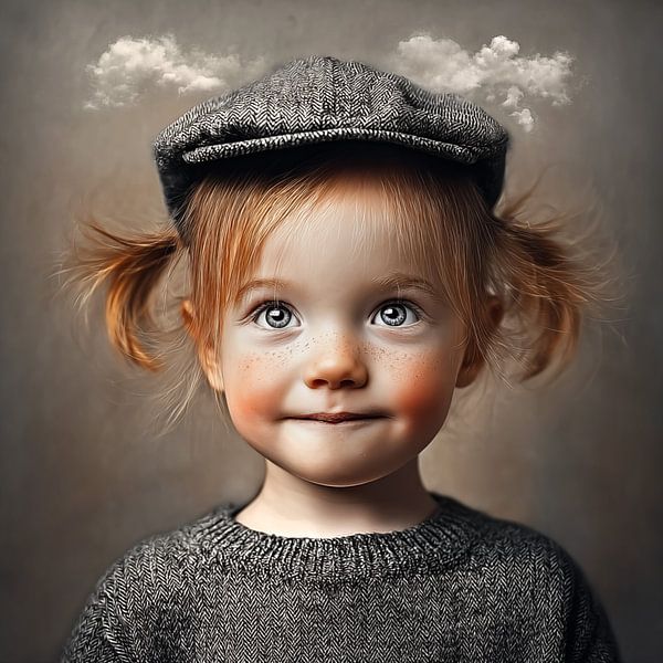 Portrait surréaliste d'un enfant par Cafe Noir