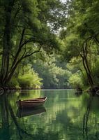 Réflexion dans une forêt tranquille