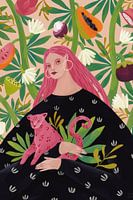 Dame à la panthère rose