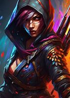 Bogenschützin mit Bogen