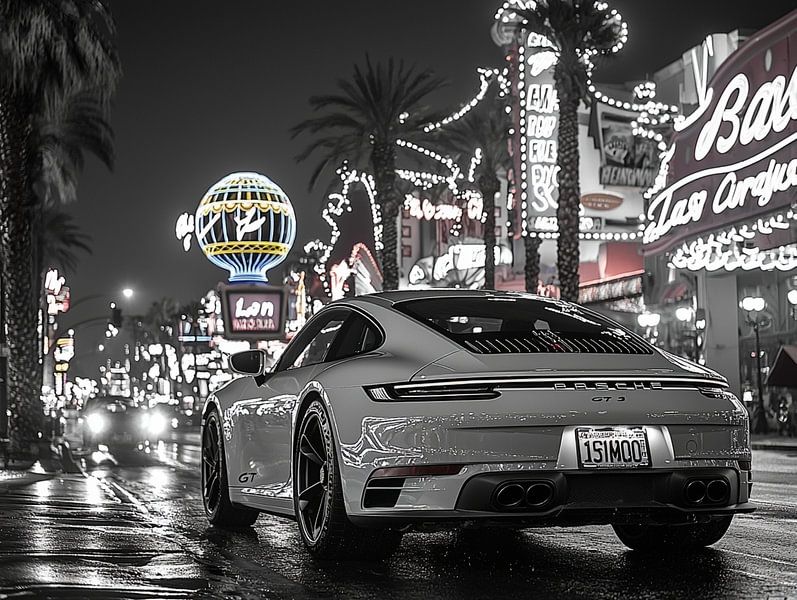 Porsche à Las Vegas _ Monochrome par Bianca Bakkenist