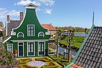 Aerial photo of the Zuiderzee Museum Zaans house