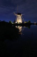 Moulin à vent illuminé Kinderdijk