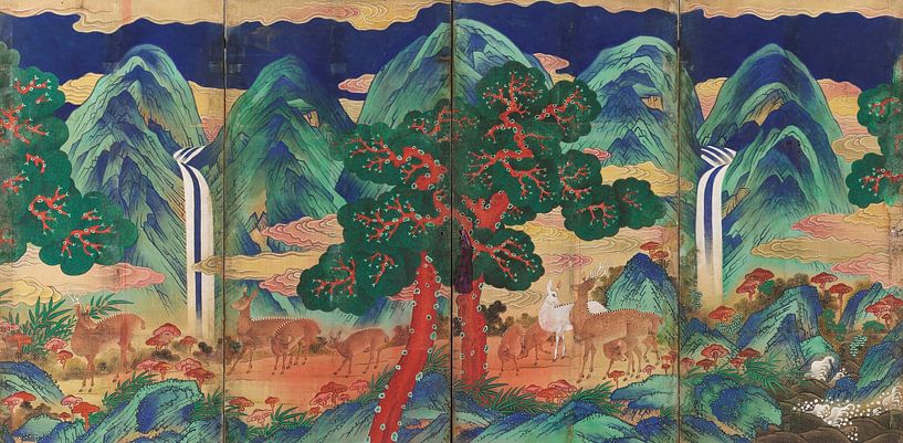 Gemälde der Zehn Langlebigkeitssymbole von Meisterhafte Meister